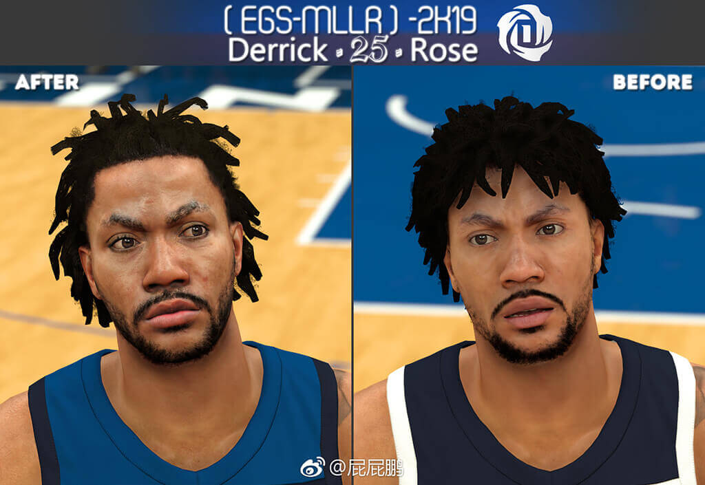 NBA 2K19 Derrick Rose Cyberface